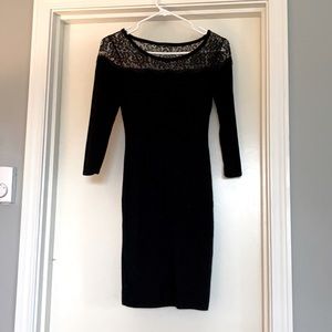 Long sleeve sweater dress. NWT. Lace detail.